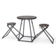 thumbnail image 4 of Conjunto de Mesa Redonda y Taburetes Costway 3 Piezas Mesa de Bar con 2 Taburetes Plegables, 4 of 4