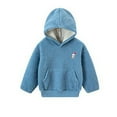 thumbnail image 3 of Solid Color Boys Sweatshirts Girls Fuzzy Pullover Hoodies Sweatshirt Casual Loose Outwear Coat With Pockets Boys Sweatshirts, 3 of 3