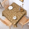 thumbnail image 2 of Golden Christmas Snowflake Pattern Square Tablecloth,Waterproof Square Table Cover,Wipeable Spillproof Washable Table Cover for Home Kitchen Party Decor 60"x60"(152x152cm), 2 of 6