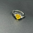 thumbnail image 4 of 2CT Trillion Cut Lab Created Citrine Women's Ring 14K White Gold Plated, 4 of 4