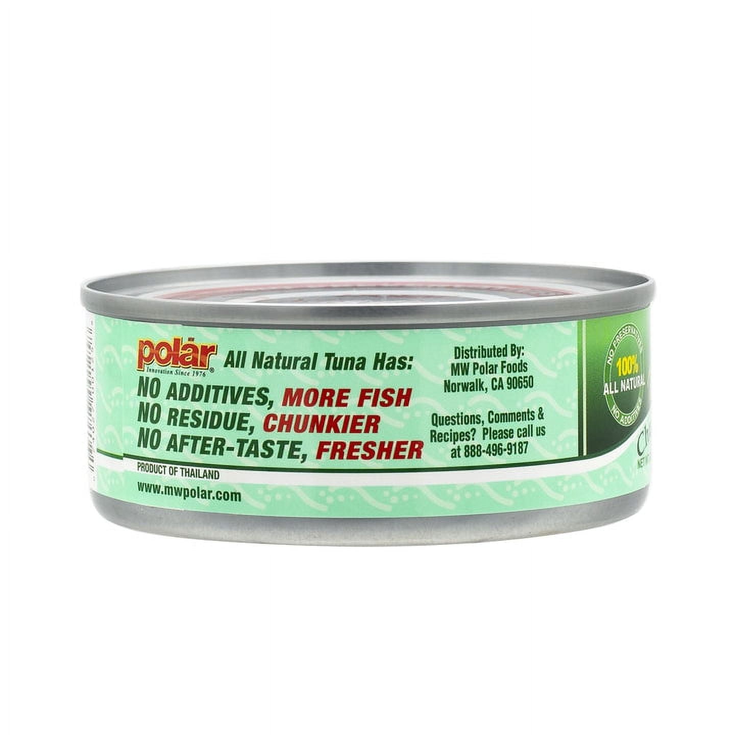 MW Polar All Natural Chunk Light Tuna in Water 5 oz Can (Pack of 12)