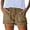 Camel -CQ17, variant on Women Casual Denim Shorts Elastic Waist Drawstring Distressed Ripped Double Pockets Cuffed Hem Summer Shorts Wine M