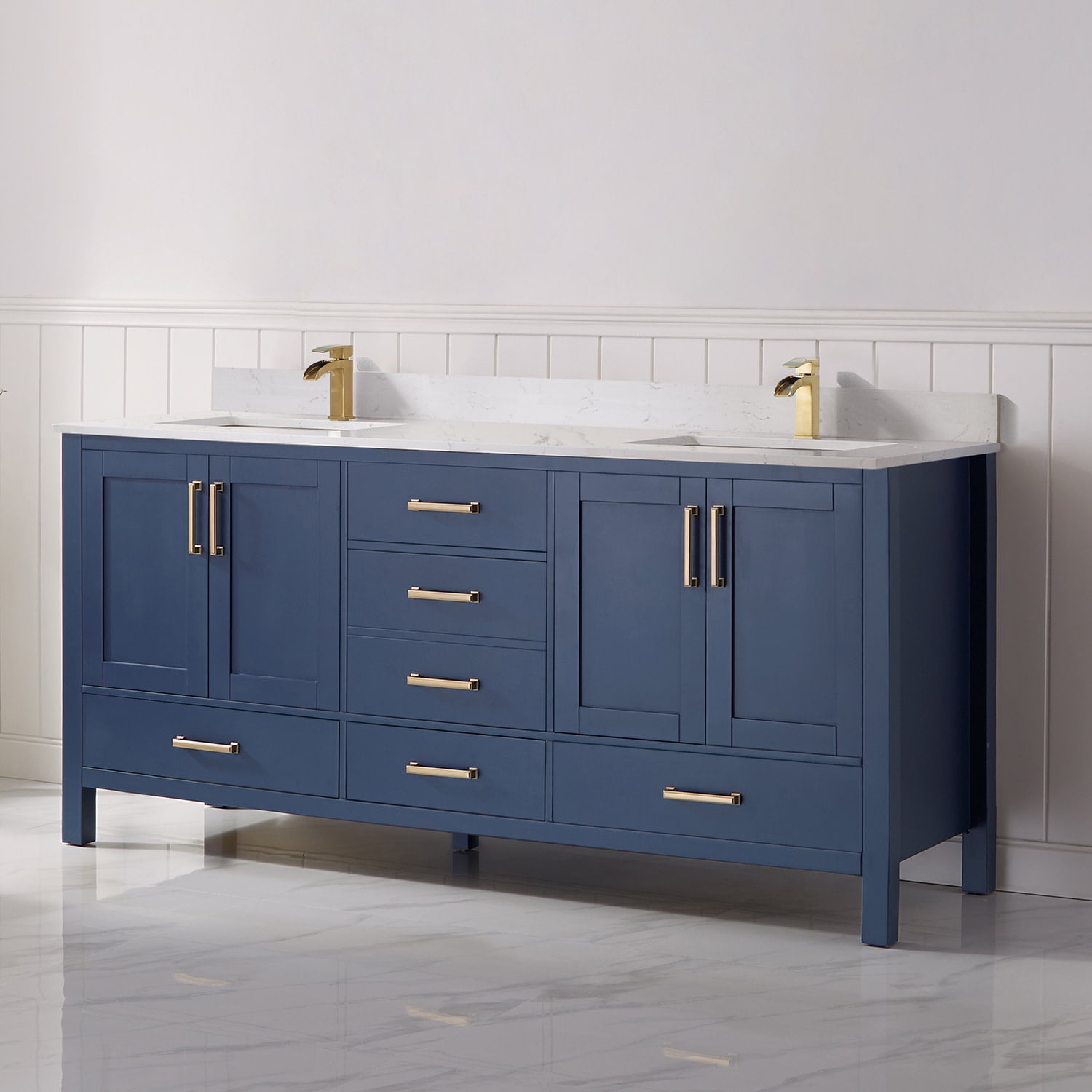 Miseno Mv785072-Nm Shannon 72" Free Standing Double Basin Vanity Set - White
