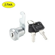 Uxcell Cam Lock 20mm Cylinder Long for Max 1/2-inch Thick Panel Keyed Alike 2Pcs