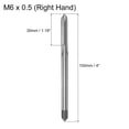 thumbnail image 2 of Uxcell Metric Thread Tap M6 x 0.5 H2 100mm Extra Long Straight Flute Tapping Threading Tool, 2 of 6