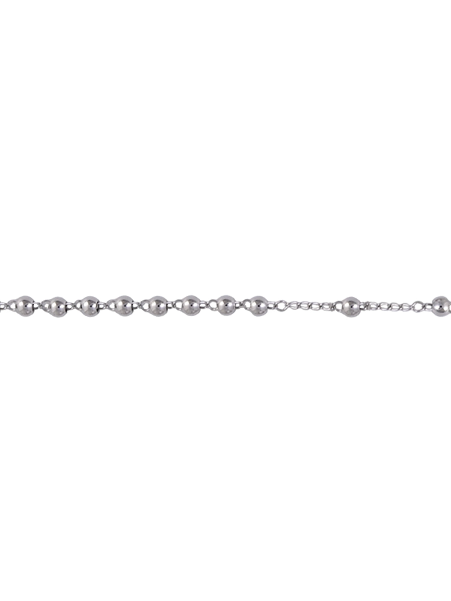 Believe by Brilliance Stainless Steel Rosary Bead Cross Pendant Necklace