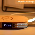 thumbnail image 4 of Wireless Charger Bedside Lamp, Touch with USB Port, Induction Charger with Clock, Table Lamp with 3 Color Modes and Dimmable, Wood & White, 4 of 5
