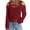 Red, variant on Simua Womens Cold Shoulder Tops Cut Out Neck Long Sleeve Shirts Off Shoulder Tunic Top Casual Blouse