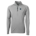 thumbnail image 2 of Men's Cutter & Buck Gray Georgetown Hoyas Adapt Eco Knit Stretch Recycled Quarter-Zip Pullover Top, 2 of 3