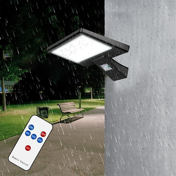 EGNMCR Solar Street Light Outdoor, Solar Led Security Floods Lights Outdoor With Remote Control, IP65 Waterproof Lamp For Yard, Garden, Street, Gift
