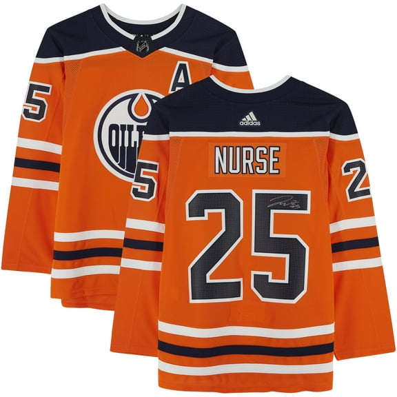 Darnell Nurse Edmonton Oilers Autographed Orange Adidas Authentic Jersey - Fanatics Authentic Certified
