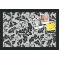 thumbnail image 2 of PinPix ArtToFrames 10x16 Custom Cork Bulletin Board Floral Black Leaf   Poster Board Has a Fabric Style Canvas Finish, Framed in Satin Black (PinPix-180), 2 of 6