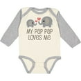 thumbnail image 3 of Inktastic My Pap Pap Grandpa Loves Me Boys or Girls Long Sleeve Baby Bodysuit, 3 of 5