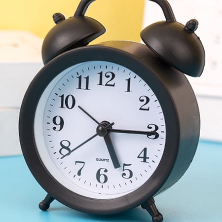 RIONIMA 2026 New Alarm Clock Metallic Desk Clock with Smooth Finish Classic Bedroom Alarm Clock for Bedroom Office Desk Nightstand Travel