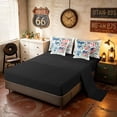 thumbnail image 5 of Manfei Watercolor Hearts Queen Bedding, Independence Day Gifts Bedding Comforter Set Queen, Red White Blue Green, Black Reversible 7-Piece, 5 of 6
