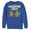 Royal Blue, variant on Men's SpongeBob SquarePants Christmas Wrapping Crew Sweatshirt Red 3X Large