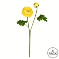 thumbnail image 2 of Vickerman 18.9 Pouces Tissu Artificiel Ranunculus Stem Jaune (Ensemble de 6), 2 of 3