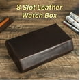 thumbnail image 2 of Bigcan Leather Watch Storage Box – Vintage Handmade 8-Slot Travel Organizer with Detachable Pillows, Snap Button Closure, and Free Engraving Option, 2 of 9