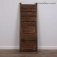 thumbnail image 2 of Milltown Merchants Distressed Ladder Shelf - Rustic Leaning Bookshelf - Brown, 2 of 8