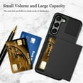 thumbnail image 6 of for Samsung S20 Plus Case Wallet Credit Card Holder ID Slot Sliding Door Hidden Pocket Men Anti-Scratch Dual Layer Hybrid Bumper Armor Protective Back Cover For Samsung Galaxy S20 Plus, Blue, 6 of 12
