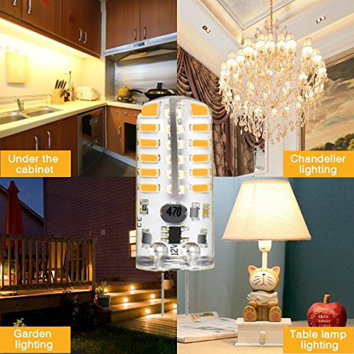Welsun 5W G4 Led Bulb 57 SMD 3014 AC/DC 12V Top Lighting for Dining Room Chandelier Warm/Cool White Light Source Color : Warm White 10 Pieces 