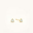 thumbnail image 3 of Lavishe 14K Gold Plated 925 Sterling Silver 3mm Round White Opal Stud Earrings for Women, 3 of 4