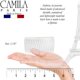 thumbnail image 3 of Camila Paris Cp3135 Peine lateral para el cabello francés, pequeño, curvo, blanco, con torcedura francesa, peines decorativos de sujeción fuerte, pinzas para el cabello para mujeres, moño, moño recogi, 3 of 5