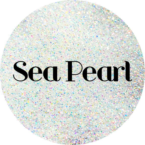 Glitter Heart Co. Glitter - High Quality Polyester Glitter - 2oz Bag - Sea Pearl - Holographic White