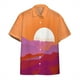 thumbnail image 4 of Camisa sencilla para hombre con estampado 3D de estilo Harajuku, camisetas holgadas de gran tamaño para uso diario, camisas casuales de manga corta, camisas con gráficos de atardecer y solapa, 4 of 5