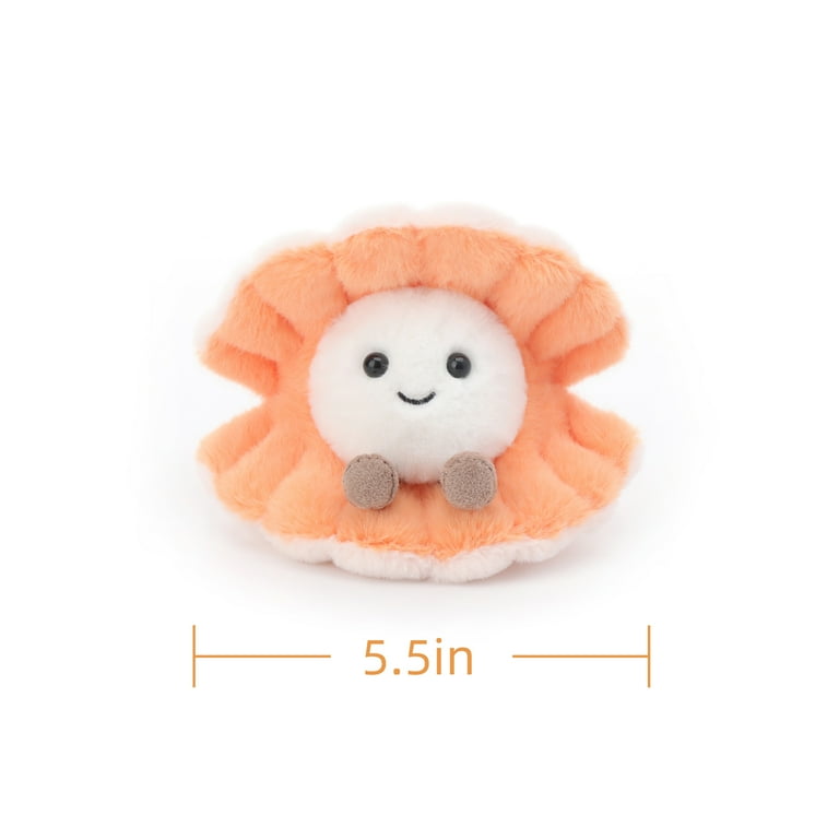 Apricot Lamb Gentle Pearl Scallop Plush Toy for Kids 5.5 Inches