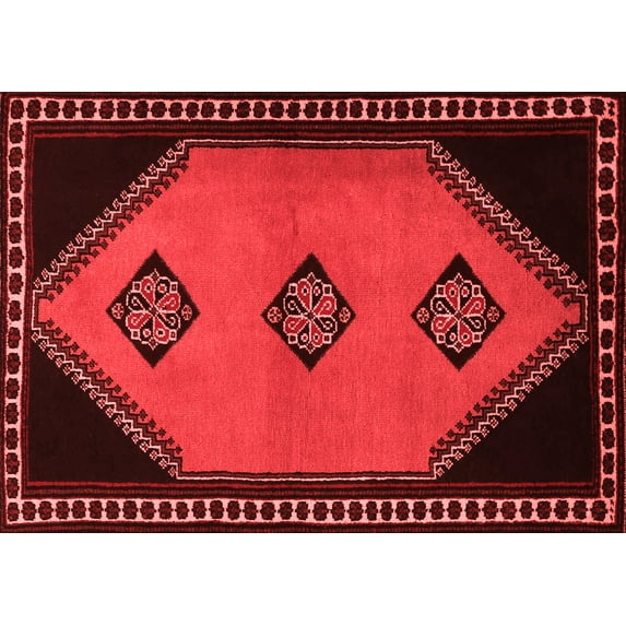 Ahgly Company Indoor Rectangle Southwestern Red Country Area Rugs, 8' x 12'