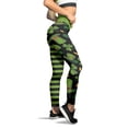 thumbnail image 1 of MKLEKYY Conjunto deportivo para mujer, pantalones verdes de buena suerte con estampado de rayas Paddystripes para mujer, leggings ajustados para yoga, correr, gimnasio, 1 of 4