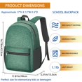 thumbnail image 3 of 17 Inch Lightweight Backpack,PVC Waterproof Oxford Fabric, Ergonomically Designed, with Large Capacity, Denim Cowboy Jean Style, 3 of 5