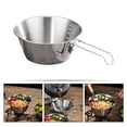 thumbnail image 4 of IFANLANDOR Camping Cooking Pot Set Outdoor Dining Tableware Silver Stackable 1 Set 5.5*5.5*2.4in, 4 of 8