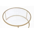thumbnail image 5 of Shanish Nesting Table Set: Engineered Stone Top & Gold Metal Frame for Sophistication, 5 of 8