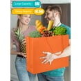 thumbnail image 4 of 10Pcs Non-Woven Shopping Bags, 19L Reusable Grocery Tote Bags, 18x5x14", Multi-color, 4 of 5