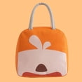 thumbnail image 3 of Naiovety Bolsa de almuerzo Caja de bolso de aislamiento portátil Bolsas de comida Contenedor aislado Almacenamiento duradero Mango de dibujos Organizadores de utensilios de cocina Rojo naranja, 3 of 6