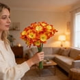 thumbnail image 4 of Artificial Daffodils Flowers Bouquet – Realistic Silk Narcissus Florals for Home Decor Wedding Party Office, No Maintenance, Lifelike, Versatile Decoration Orange, 4 of 6