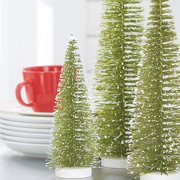 Raz Imports Happy Hollydays 18 Bottle Brush Tree, Set of 3