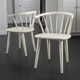 thumbnail image 3 of GDF Studio La Vista Indoor Farmhouse Wood Spindle Back Dining Chairs, Set of 2, Cream, 3 of 6
