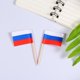 thumbnail image 2 of 100pcs Wooden Flag Toothpicks National Day Decoration Cupcake Toppers Food Toothpick (Russia), 2 of 3