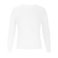 thumbnail image 3 of Men's Crewneck Pullover Sweater Waffle Textured Knit Baggy Sweatshirts Casual Long Sleeve Trendy Athletic Workout Tops (L, White), 3 of 5