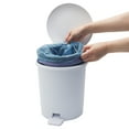 thumbnail image 3 of Mainstays 1.5 Gallon Round White Plastic Indoor Step Trash Can for Bathroom, 3 of 5