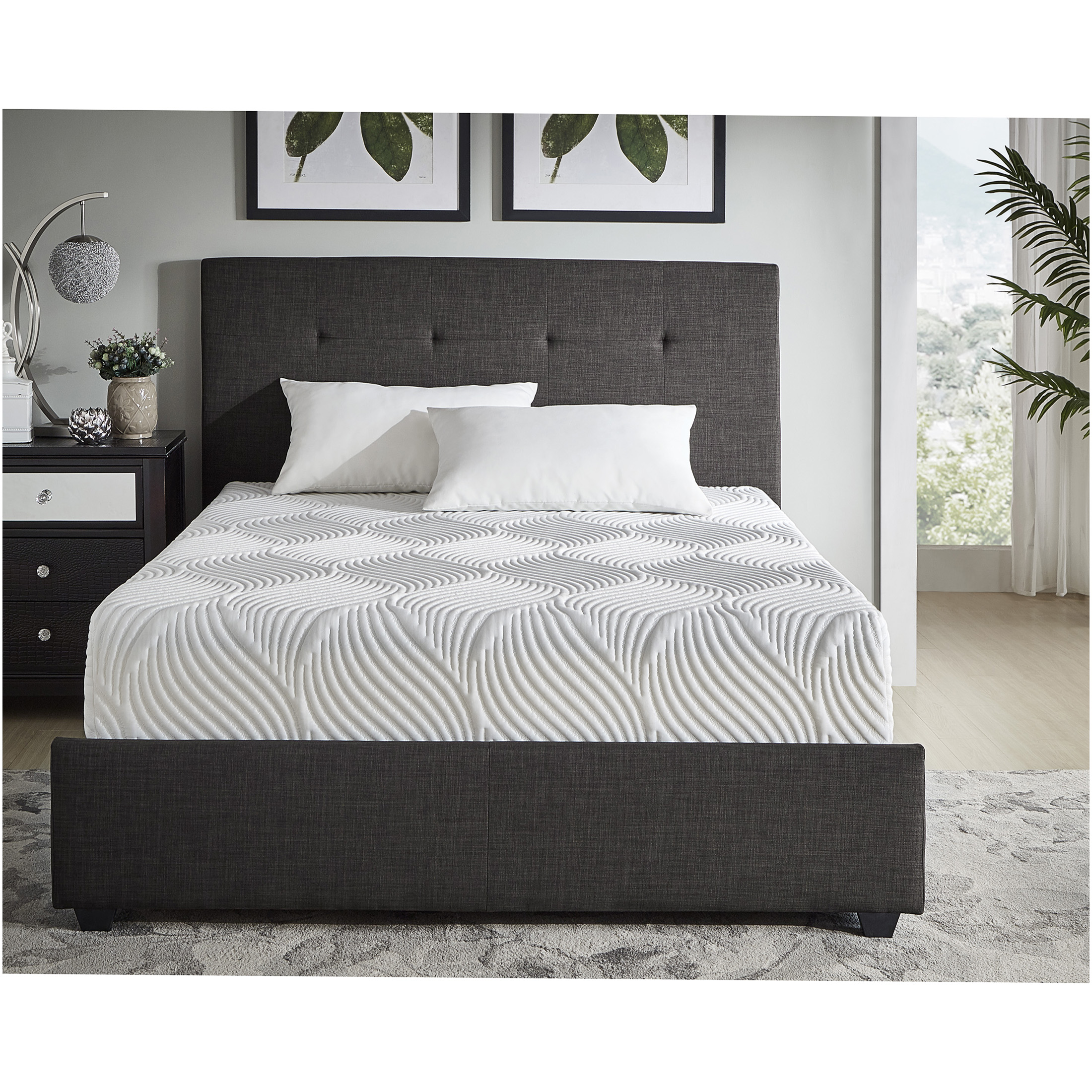JERFIT 10 Inch California King Firm Mattress, Gel Memory Foam, Tencel Cover, Mattress in a Box for Cool Supportive Sleep