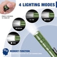 thumbnail image 4 of Flashlight WORKPRO - Lápiz recargable (300 lm, 2 unidades), color verde, 4 of 8