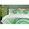 thumbnail image 4 of Ambesonne Green Duvet Cover Sets, Abstract Fractal Spirals, 2-King, Green, 4 of 7