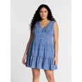 thumbnail image 2 of Kacey Lee Women's Sleeveless Tiered V Neck Dress, Sizes XS-XXL, 2 of 6