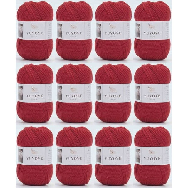 Fil de Laine Mérinos 100 % à 4 Brins, 50 g