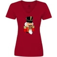 thumbnail image 3 of Inktastic Christmas Nutcracker in Red Women's V-Neck T-Shirt, 3 of 5