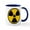 White/Navy Inside, variant on CafePress - Radioactive Symbol Mugs - 11 oz Ceramic Mug - Novelty Coffee Tea Cup